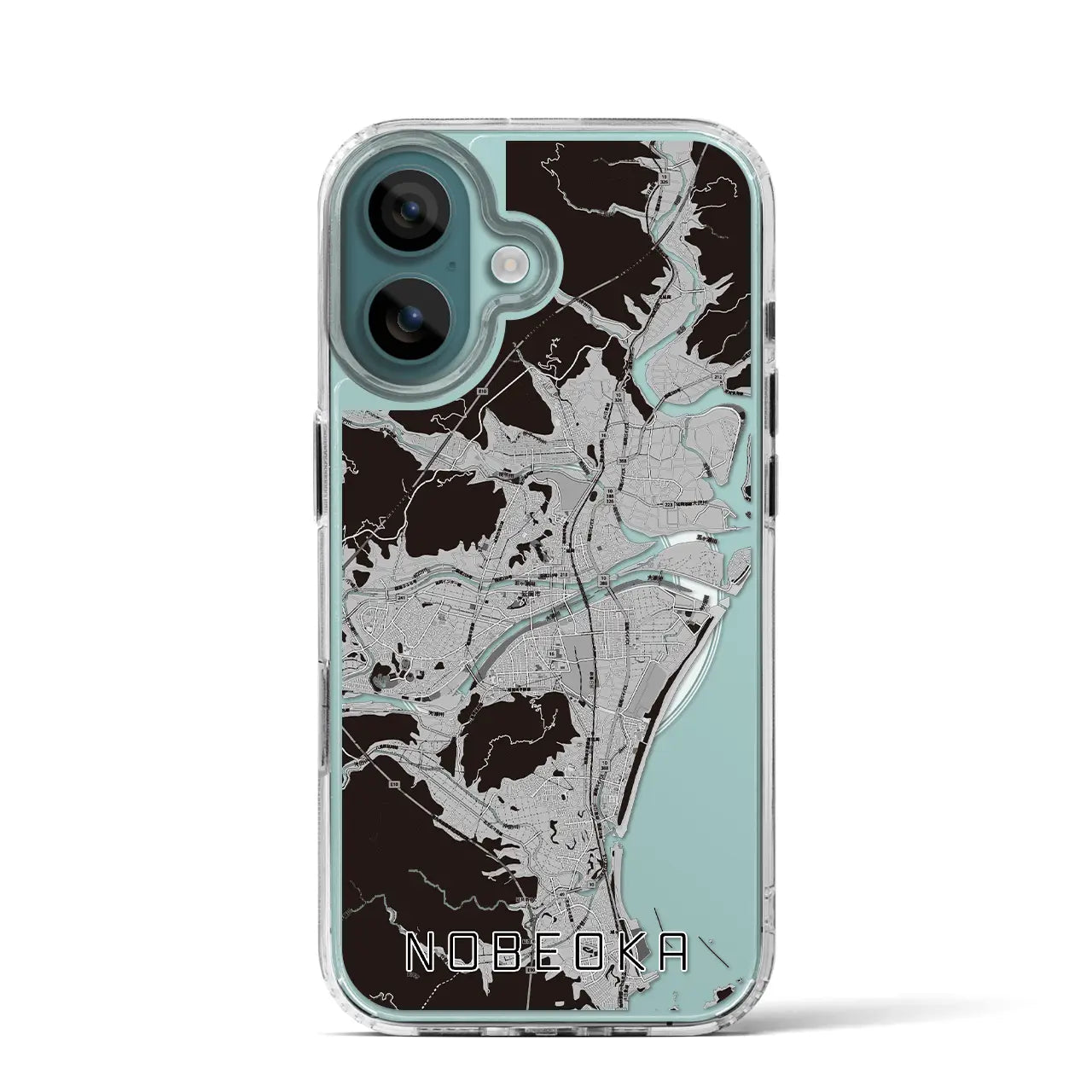【延岡(宮崎県)】地図柄iPhoneケース(MagSafeタイプ)モノトーン・iPhone 16 Pro 用