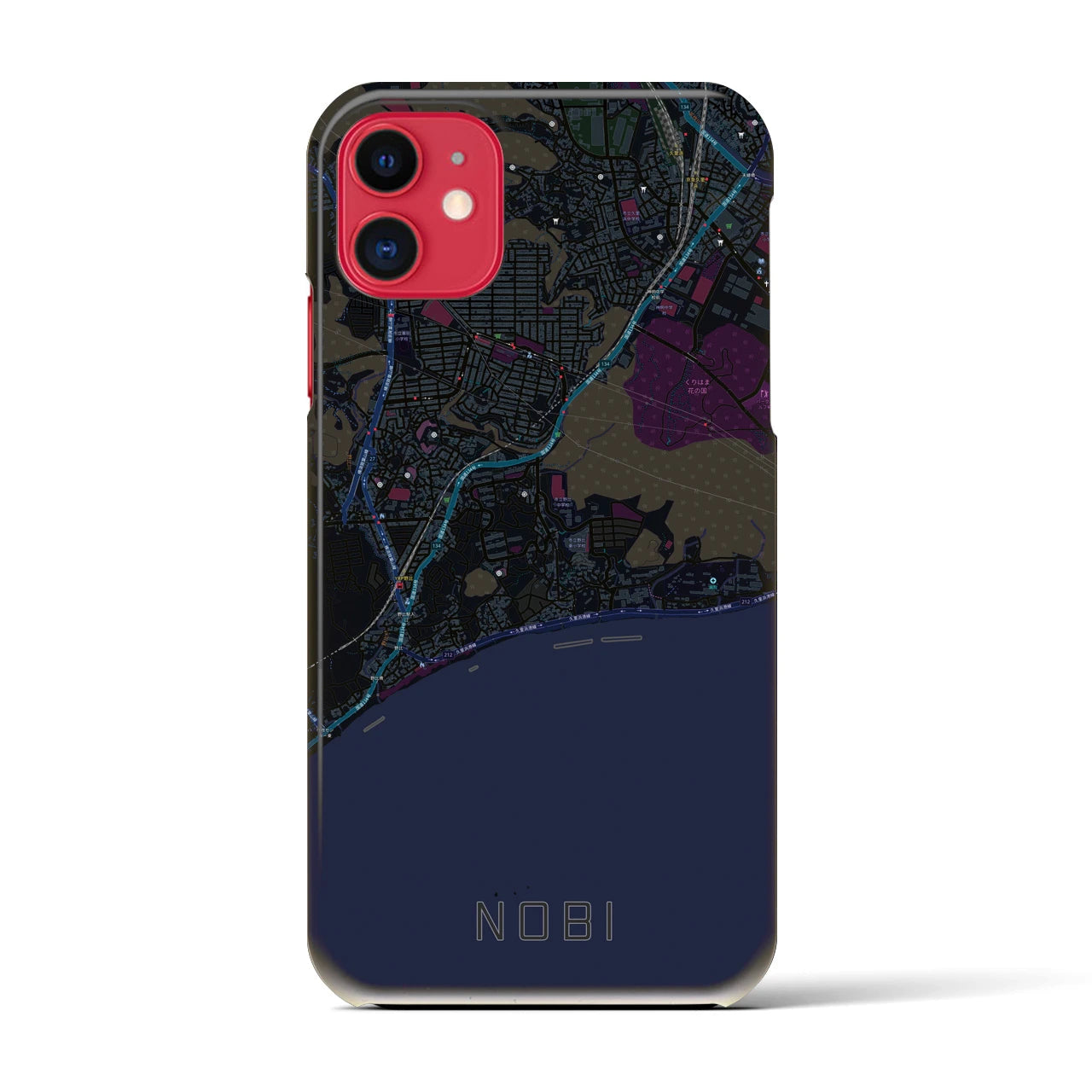 【野比(神奈川県)】地図柄iPhoneケース(バックカバータイプ)
