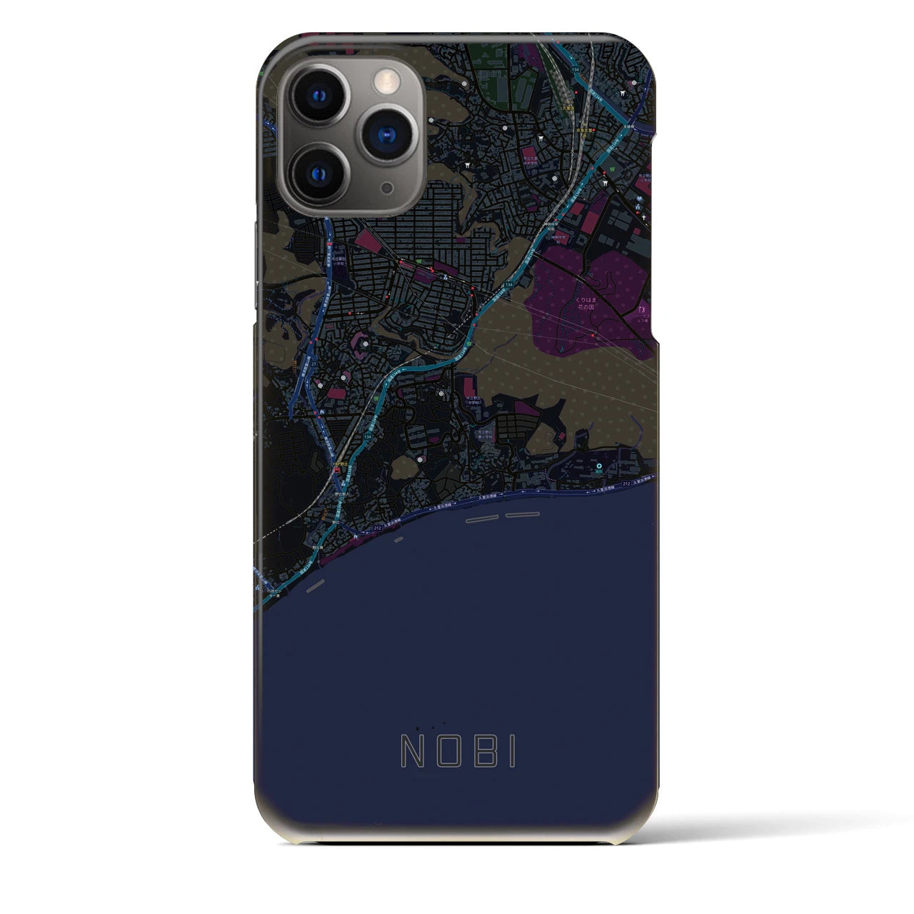 【野比(神奈川県)】地図柄iPhoneケース(バックカバータイプ)