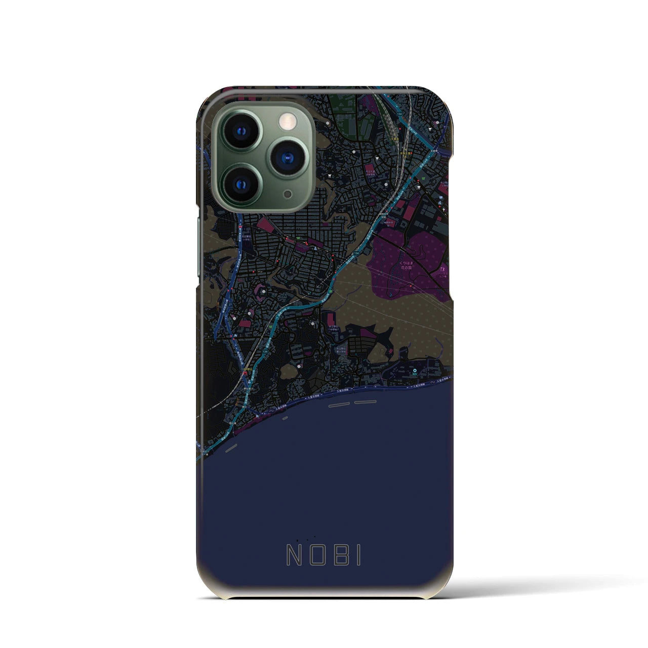 【野比(神奈川県)】地図柄iPhoneケース(バックカバータイプ)