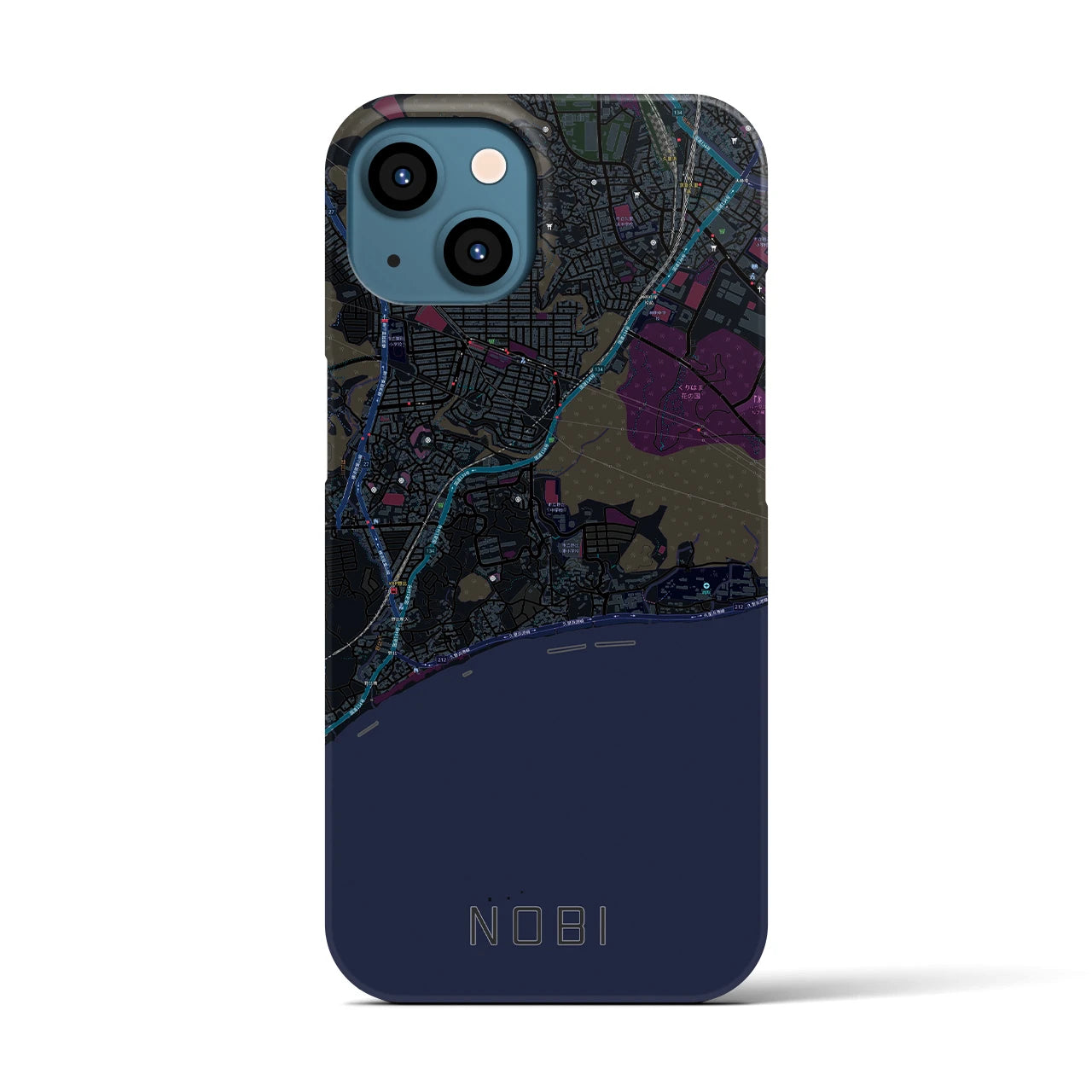 【野比(神奈川県)】地図柄iPhoneケース(バックカバータイプ)