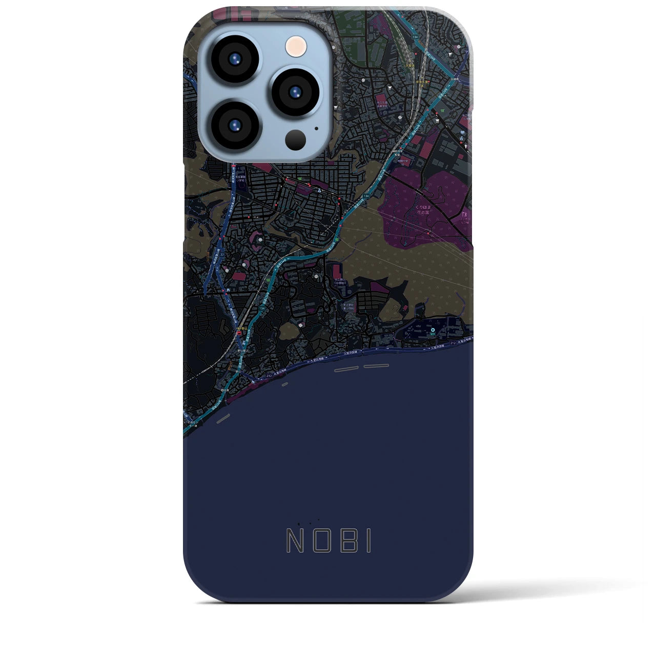【野比(神奈川県)】地図柄iPhoneケース(バックカバータイプ)