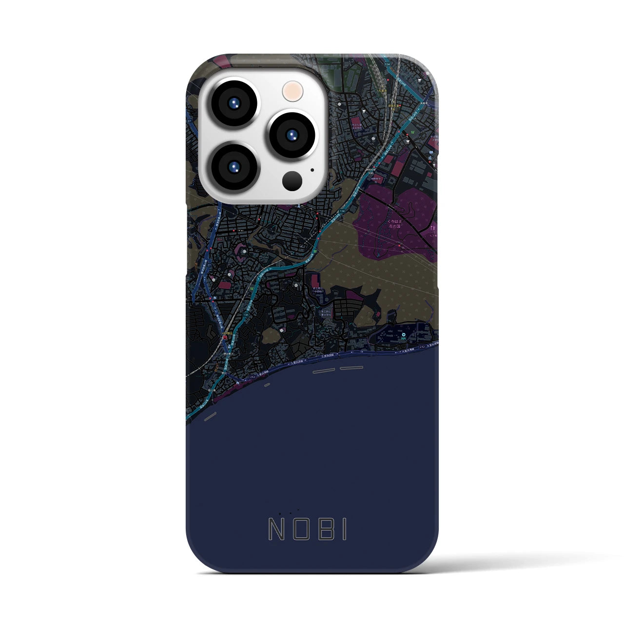 【野比(神奈川県)】地図柄iPhoneケース(バックカバータイプ)