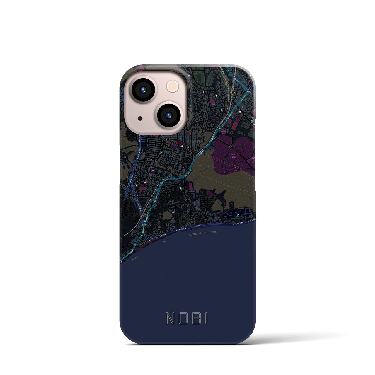 【野比(神奈川県)】地図柄iPhoneケース(バックカバータイプ)