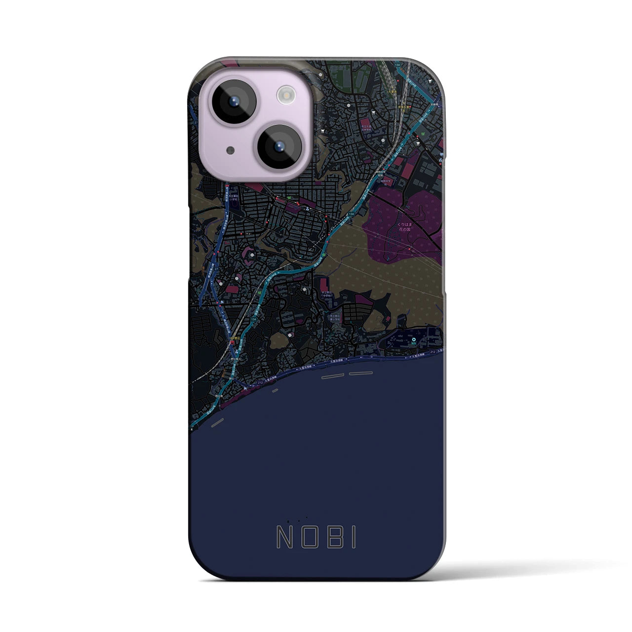 【野比(神奈川県)】地図柄iPhoneケース(バックカバータイプ)