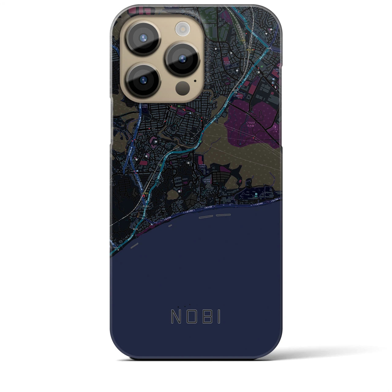 【野比(神奈川県)】地図柄iPhoneケース(バックカバータイプ)