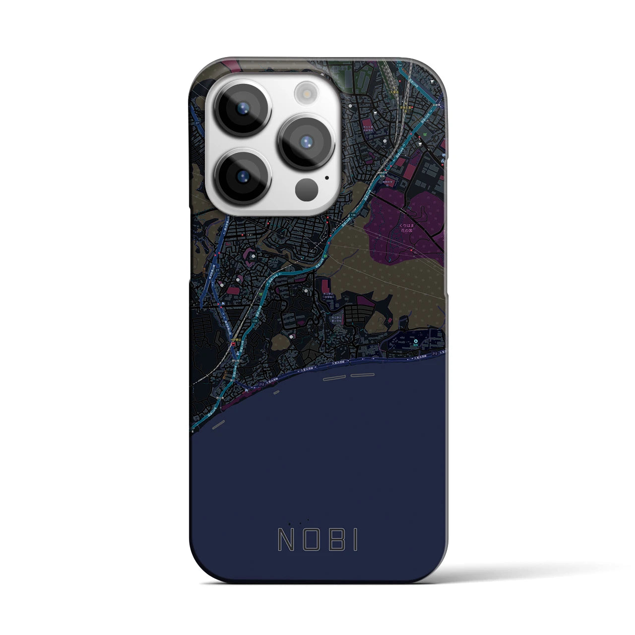 【野比(神奈川県)】地図柄iPhoneケース(バックカバータイプ)