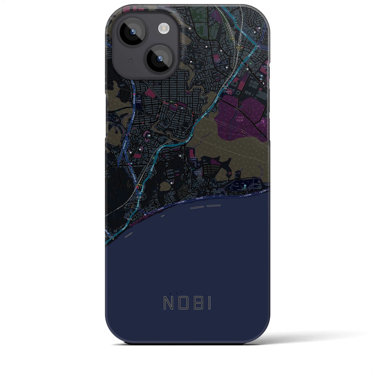 【野比(神奈川県)】地図柄iPhoneケース(バックカバータイプ)