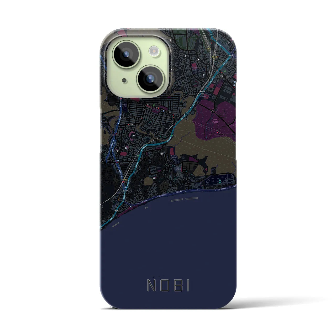【野比(神奈川県)】地図柄iPhoneケース(バックカバータイプ)
