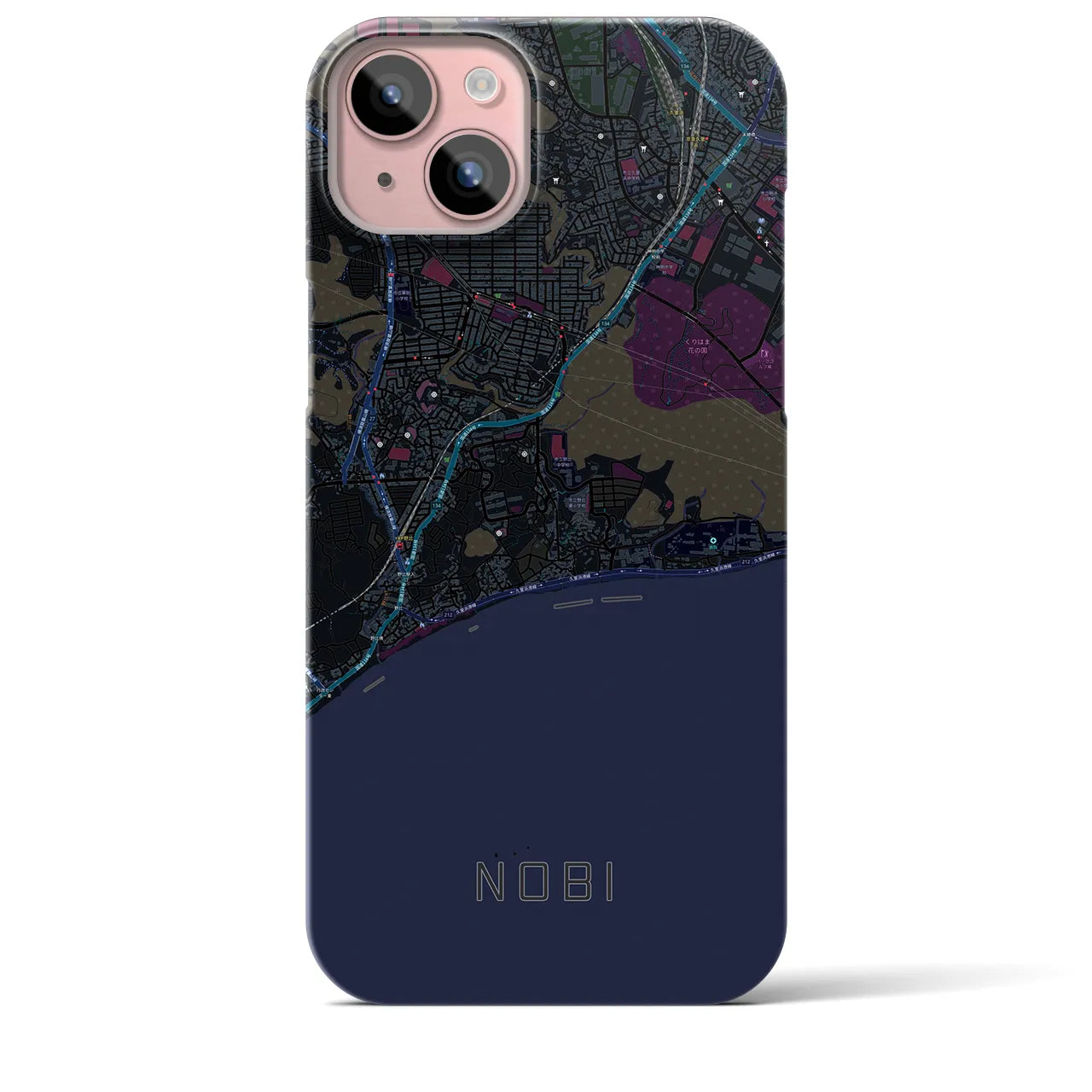 【野比(神奈川県)】地図柄iPhoneケース(バックカバータイプ)