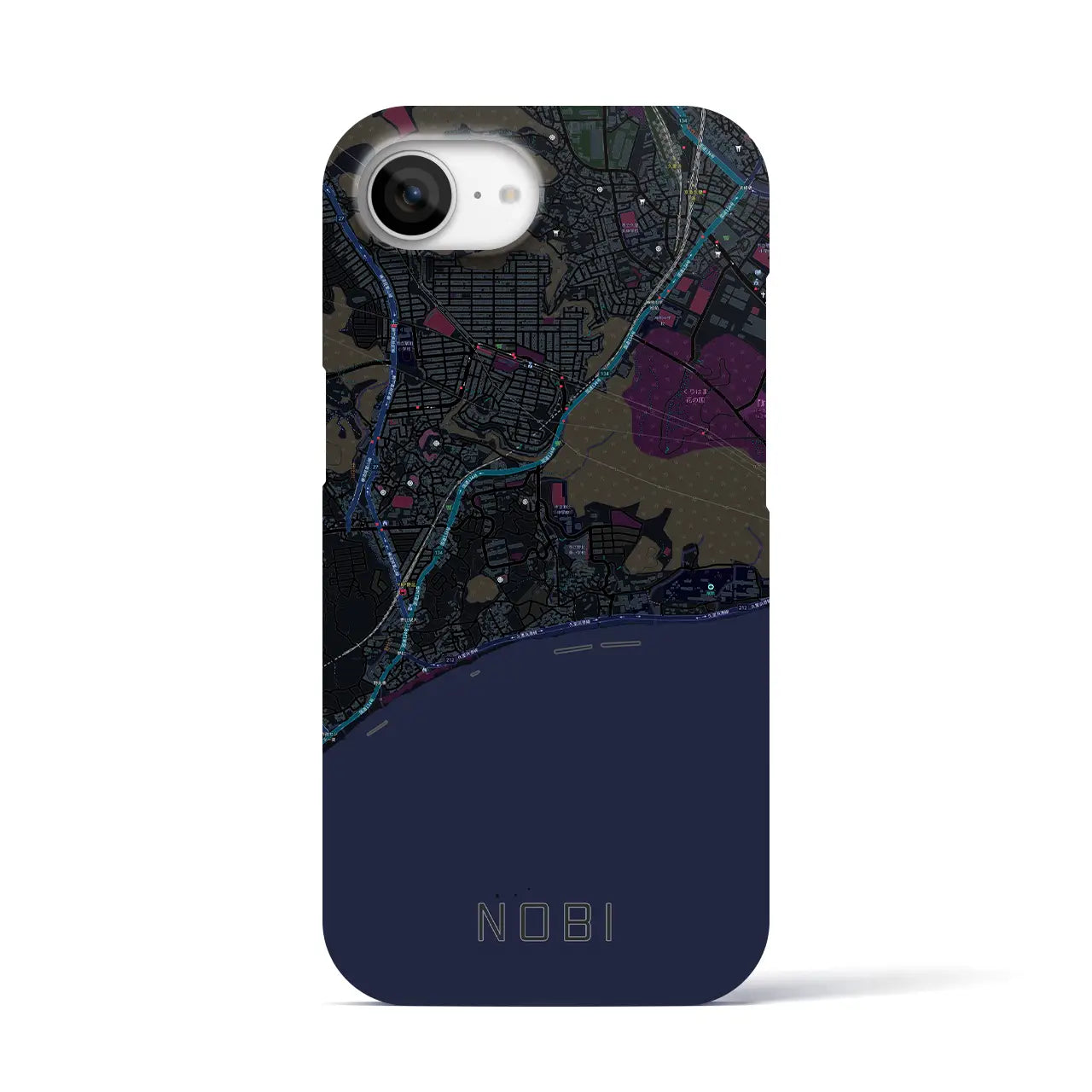 【野比(神奈川県)】地図柄iPhoneケース(バックカバータイプ)