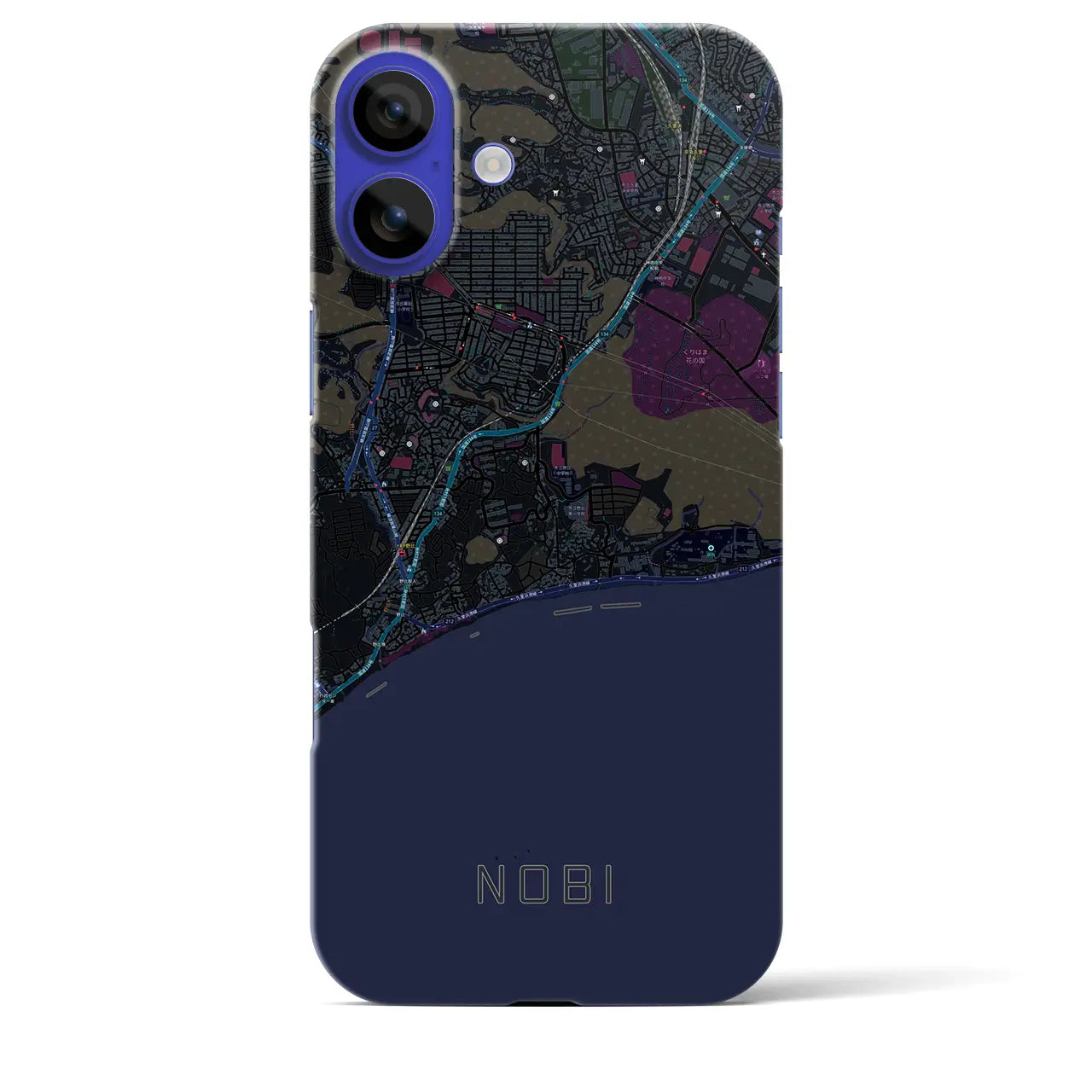 【野比(神奈川県)】地図柄iPhoneケース(バックカバータイプ)