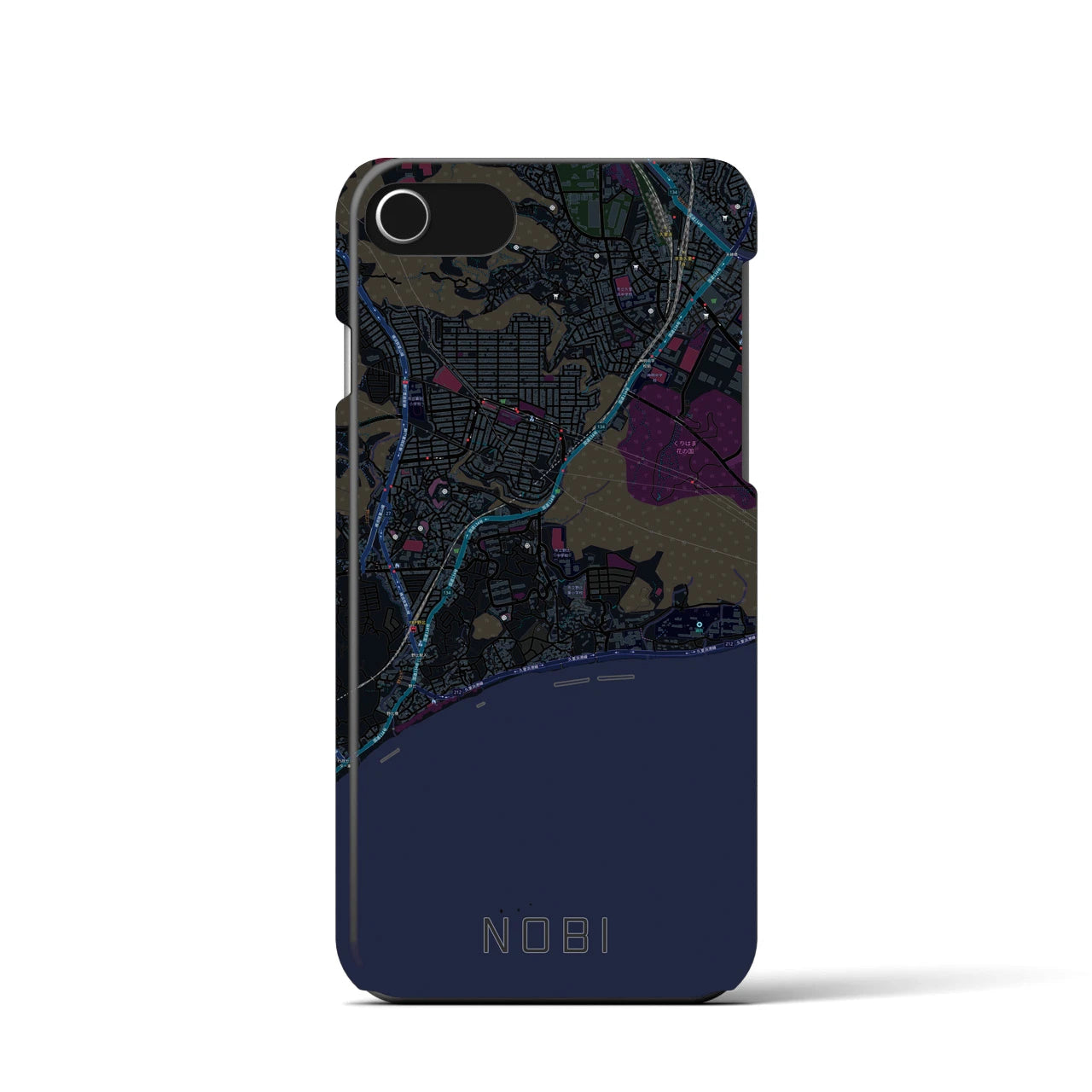 【野比(神奈川県)】地図柄iPhoneケース(バックカバータイプ)