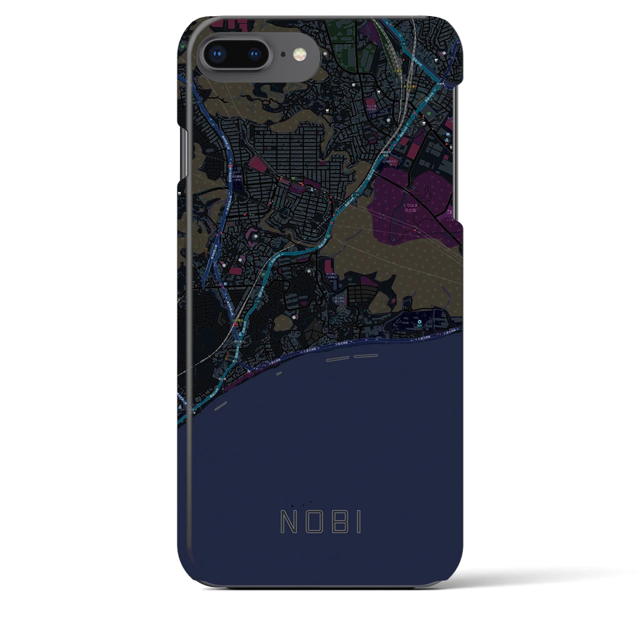【野比(神奈川県)】地図柄iPhoneケース(バックカバータイプ)
