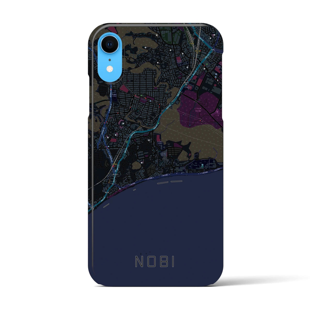 【野比(神奈川県)】地図柄iPhoneケース(バックカバータイプ)