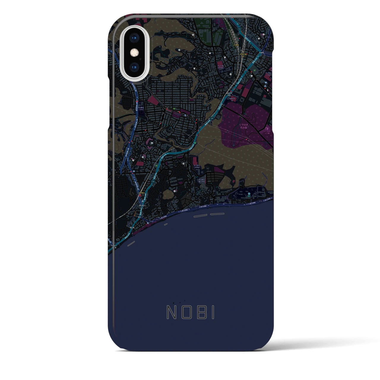 【野比(神奈川県)】地図柄iPhoneケース(バックカバータイプ)