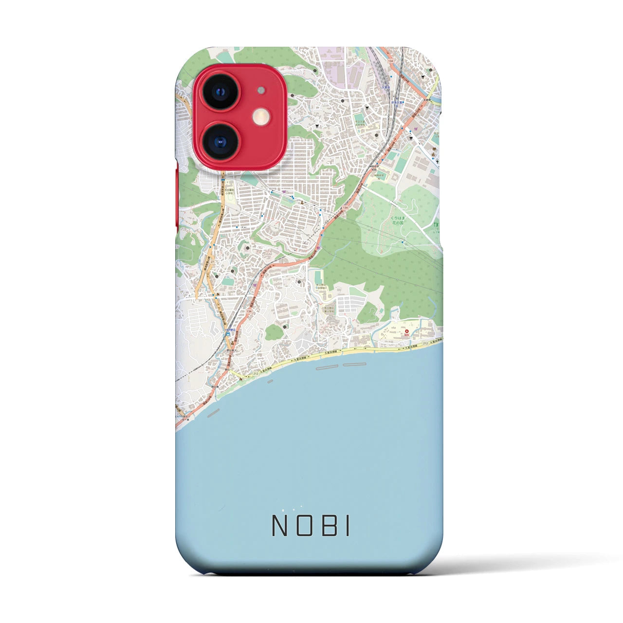 【野比(神奈川県)】地図柄iPhoneケース(バックカバータイプ)