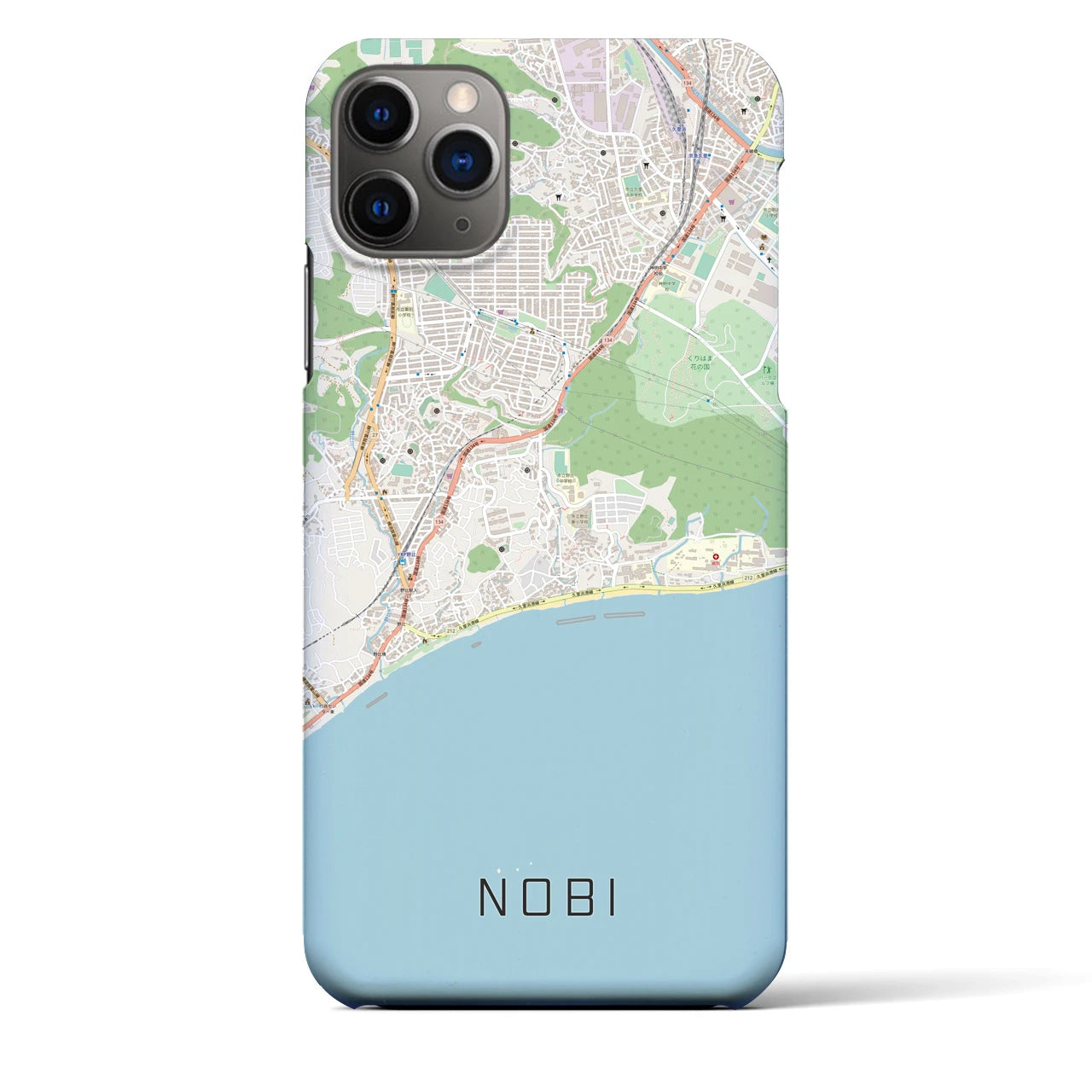 【野比(神奈川県)】地図柄iPhoneケース(バックカバータイプ)