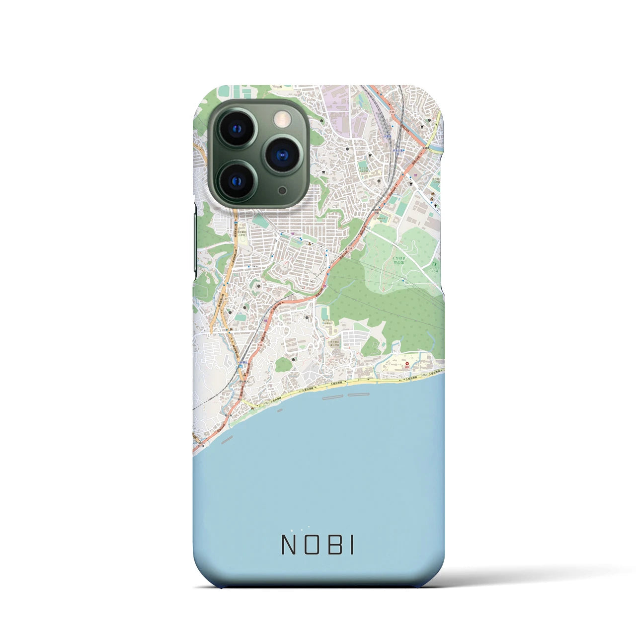 【野比(神奈川県)】地図柄iPhoneケース(バックカバータイプ)