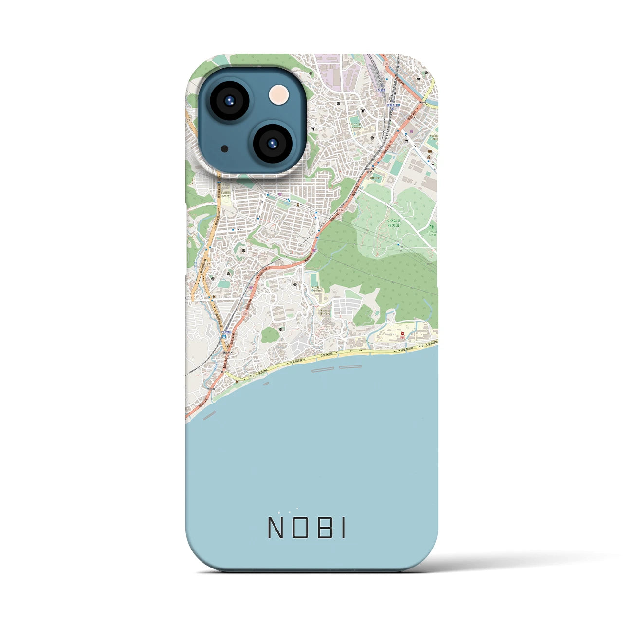 【野比(神奈川県)】地図柄iPhoneケース(バックカバータイプ)