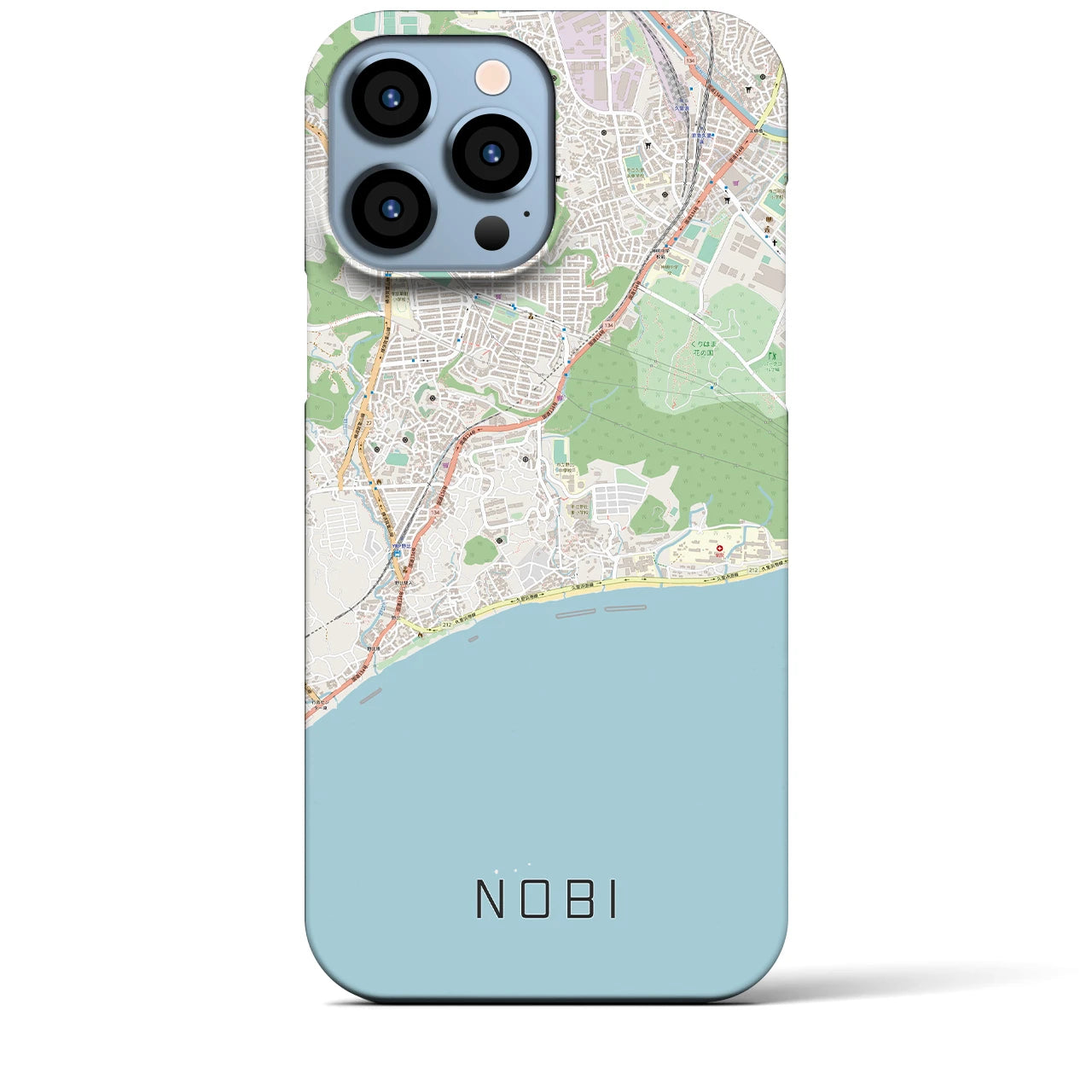 【野比(神奈川県)】地図柄iPhoneケース(バックカバータイプ)