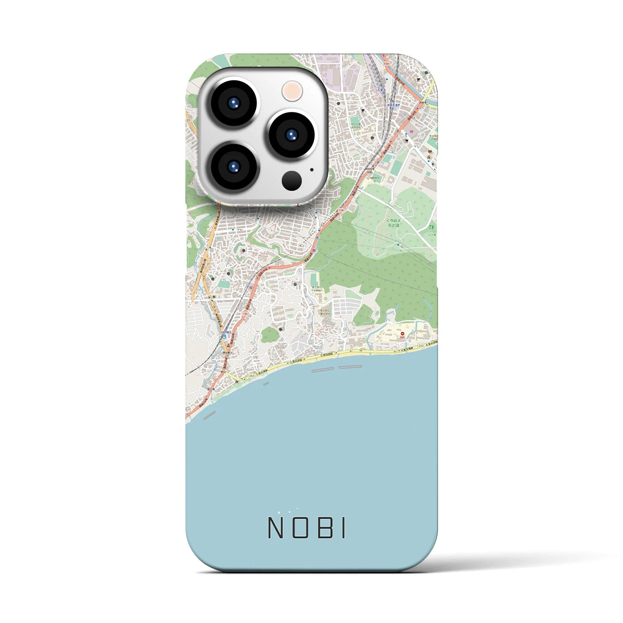 【野比(神奈川県)】地図柄iPhoneケース(バックカバータイプ)