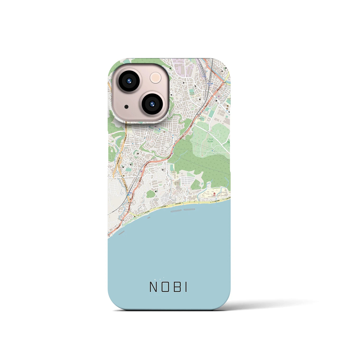 【野比(神奈川県)】地図柄iPhoneケース(バックカバータイプ)