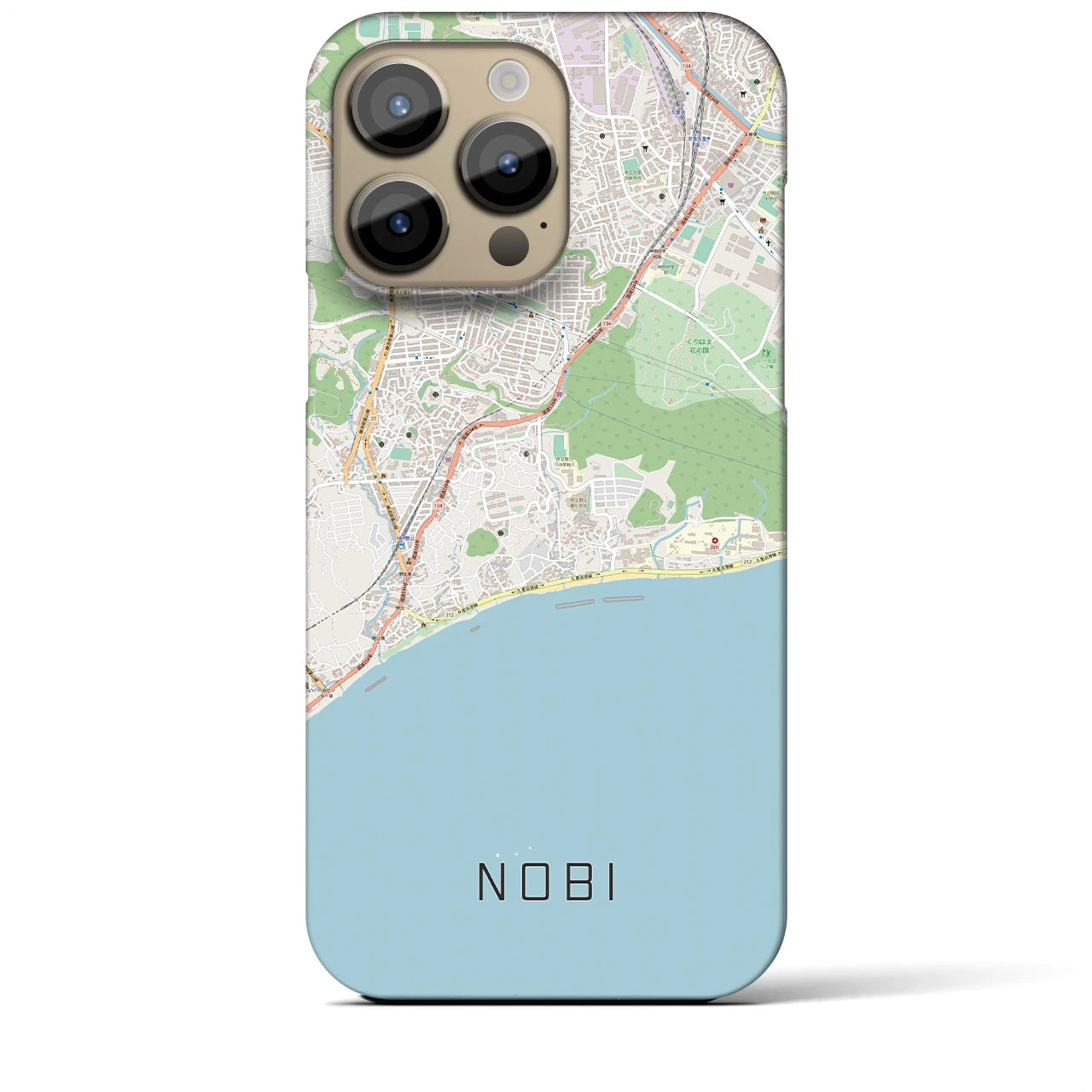 【野比(神奈川県)】地図柄iPhoneケース(バックカバータイプ)