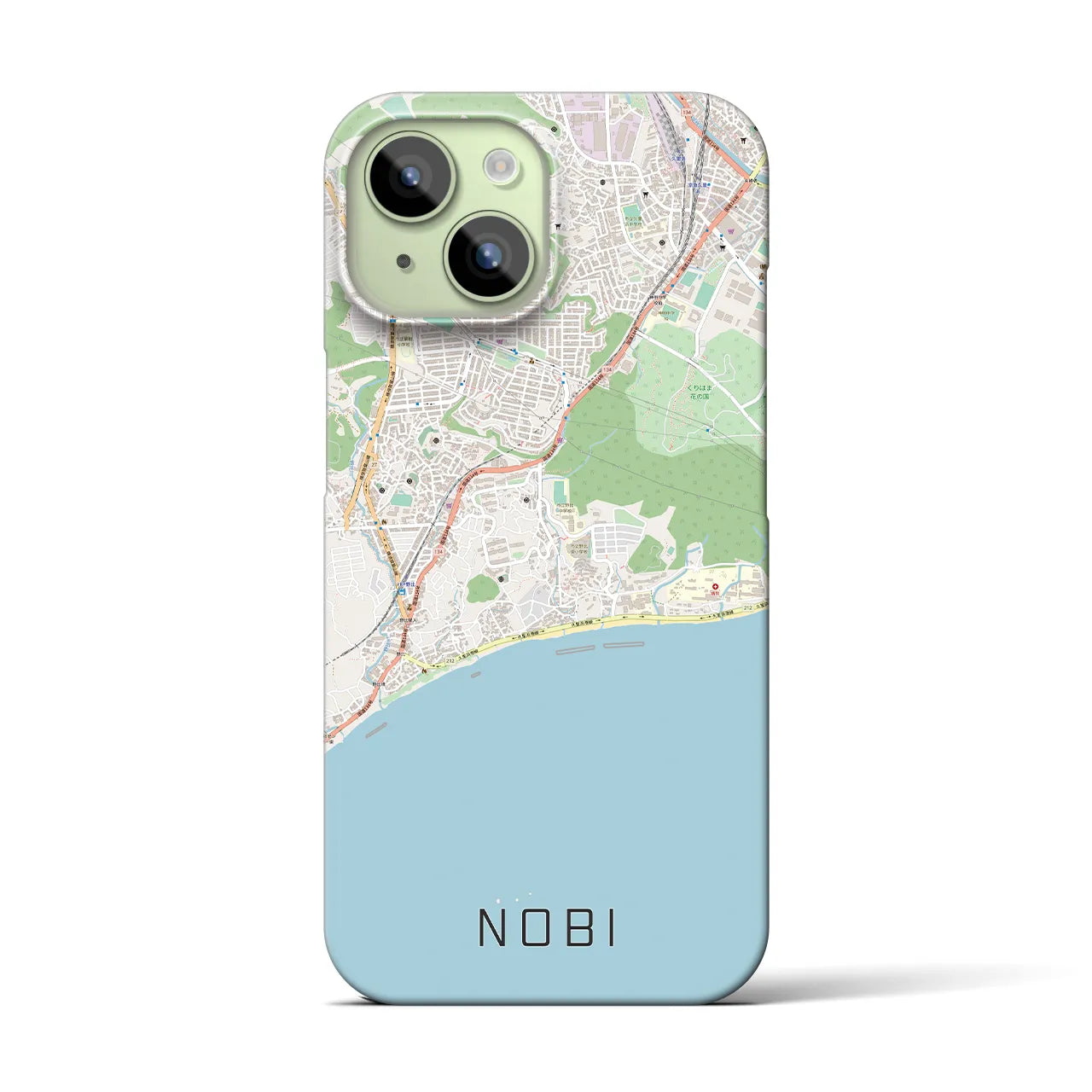 【野比(神奈川県)】地図柄iPhoneケース(バックカバータイプ)