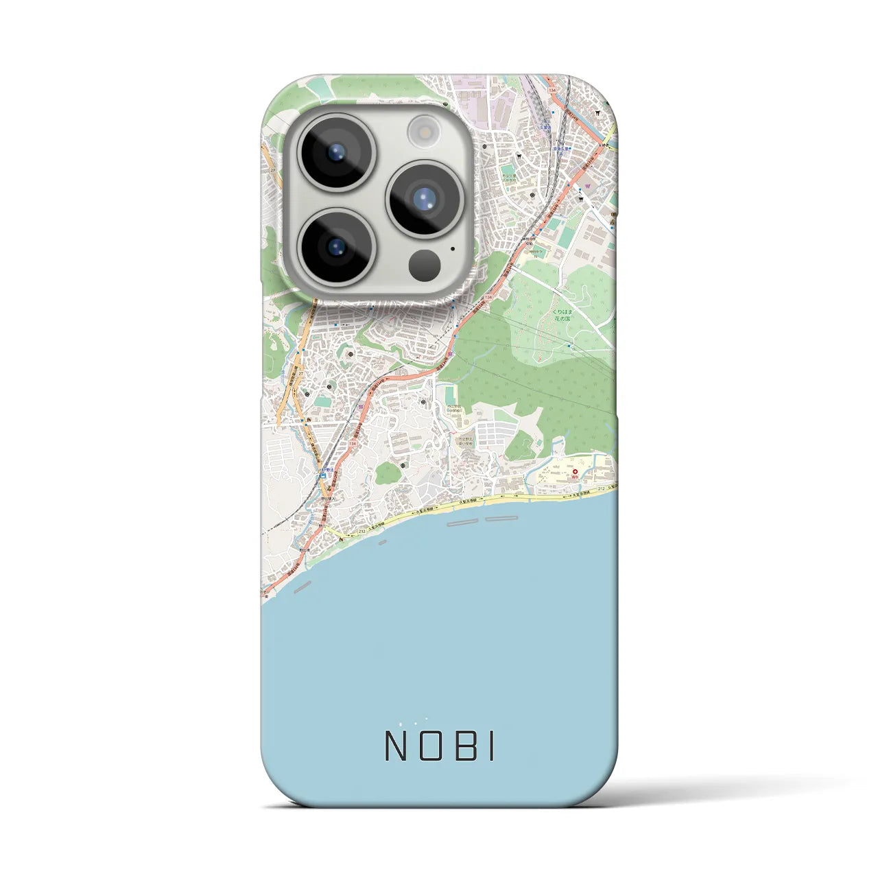【野比(神奈川県)】地図柄iPhoneケース(バックカバータイプ)