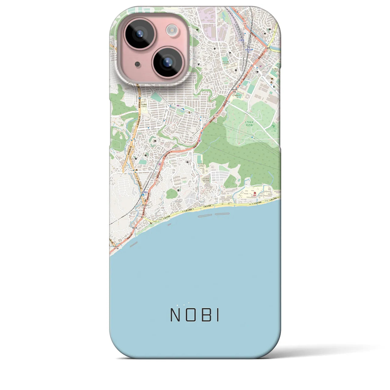 【野比(神奈川県)】地図柄iPhoneケース(バックカバータイプ)