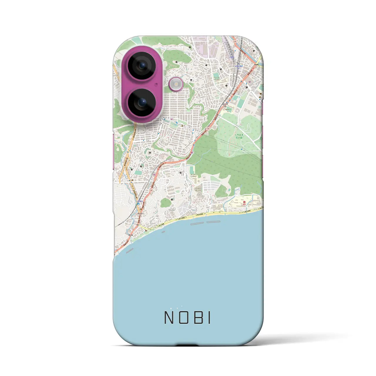 【野比(神奈川県)】地図柄iPhoneケース(バックカバータイプ)