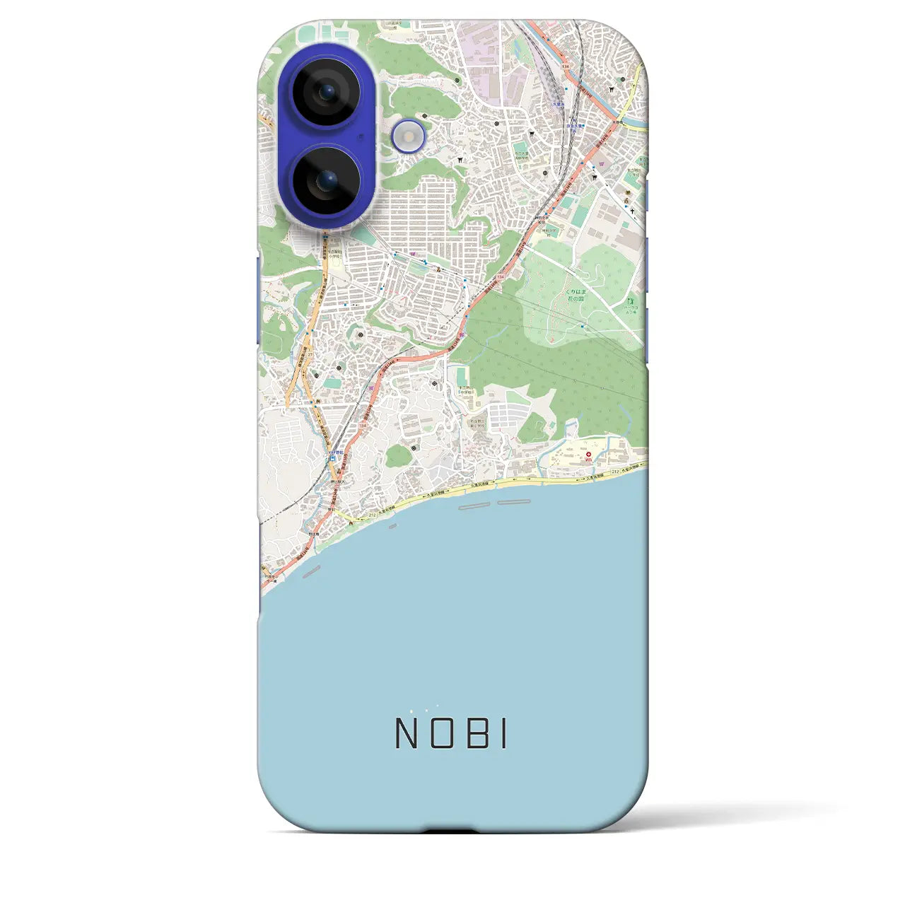 【野比(神奈川県)】地図柄iPhoneケース(バックカバータイプ)