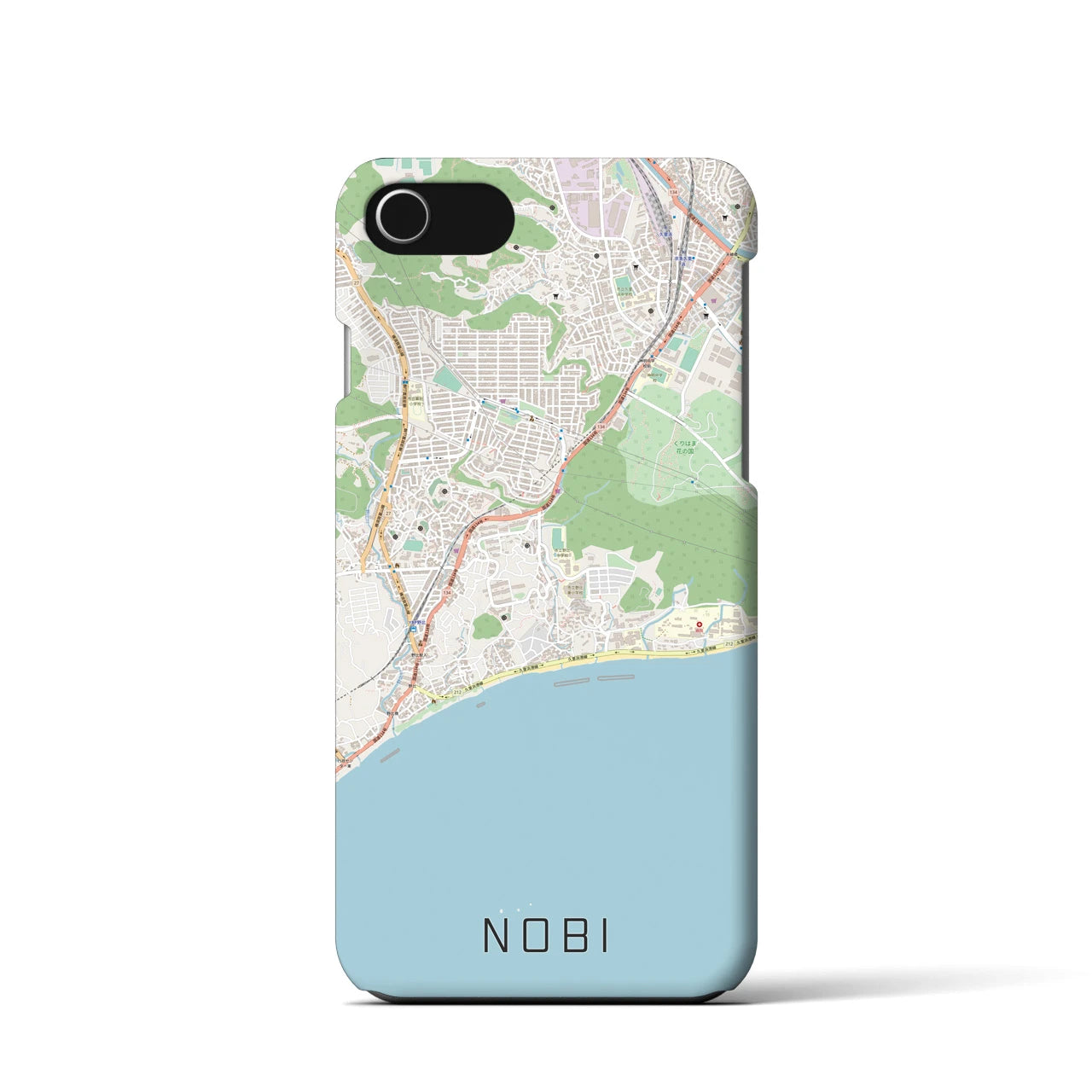 【野比(神奈川県)】地図柄iPhoneケース(バックカバータイプ)