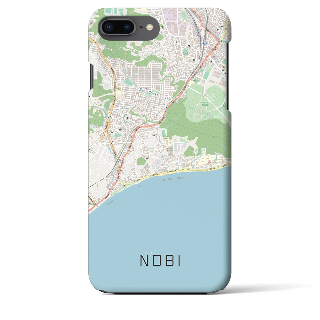 【野比(神奈川県)】地図柄iPhoneケース(バックカバータイプ)