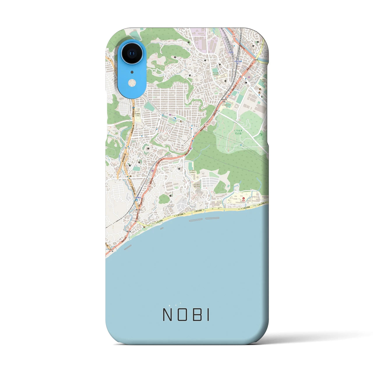 【野比(神奈川県)】地図柄iPhoneケース(バックカバータイプ)