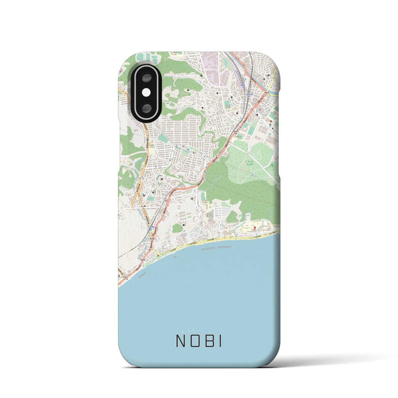【野比(神奈川県)】地図柄iPhoneケース(バックカバータイプ)