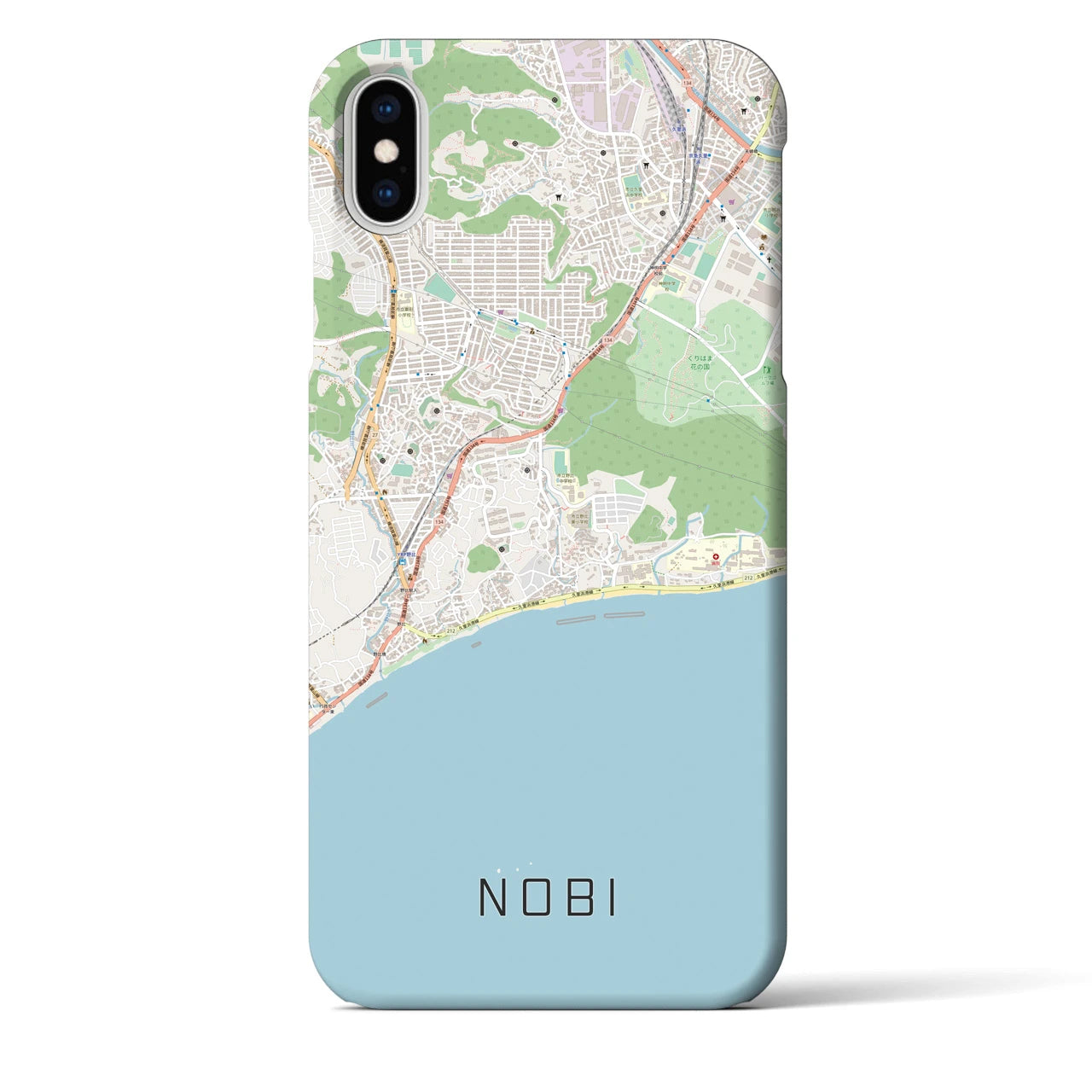 【野比(神奈川県)】地図柄iPhoneケース(バックカバータイプ)