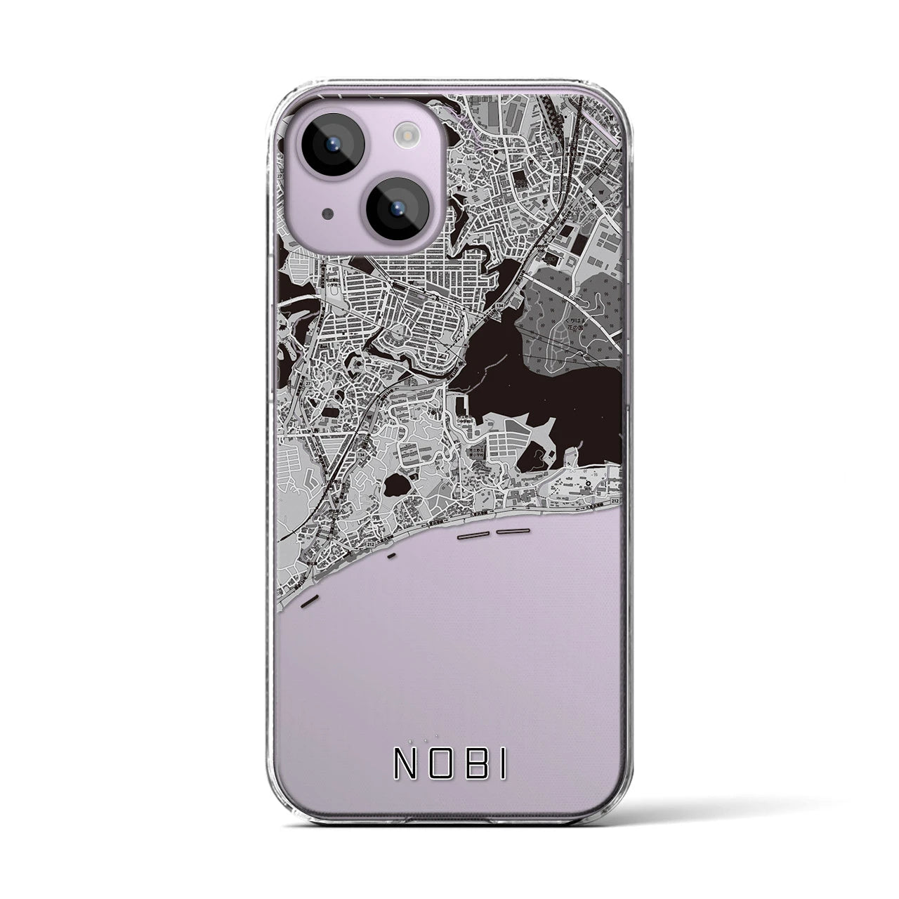 【野比(神奈川県)】地図柄iPhoneケース(クリアタイプ)