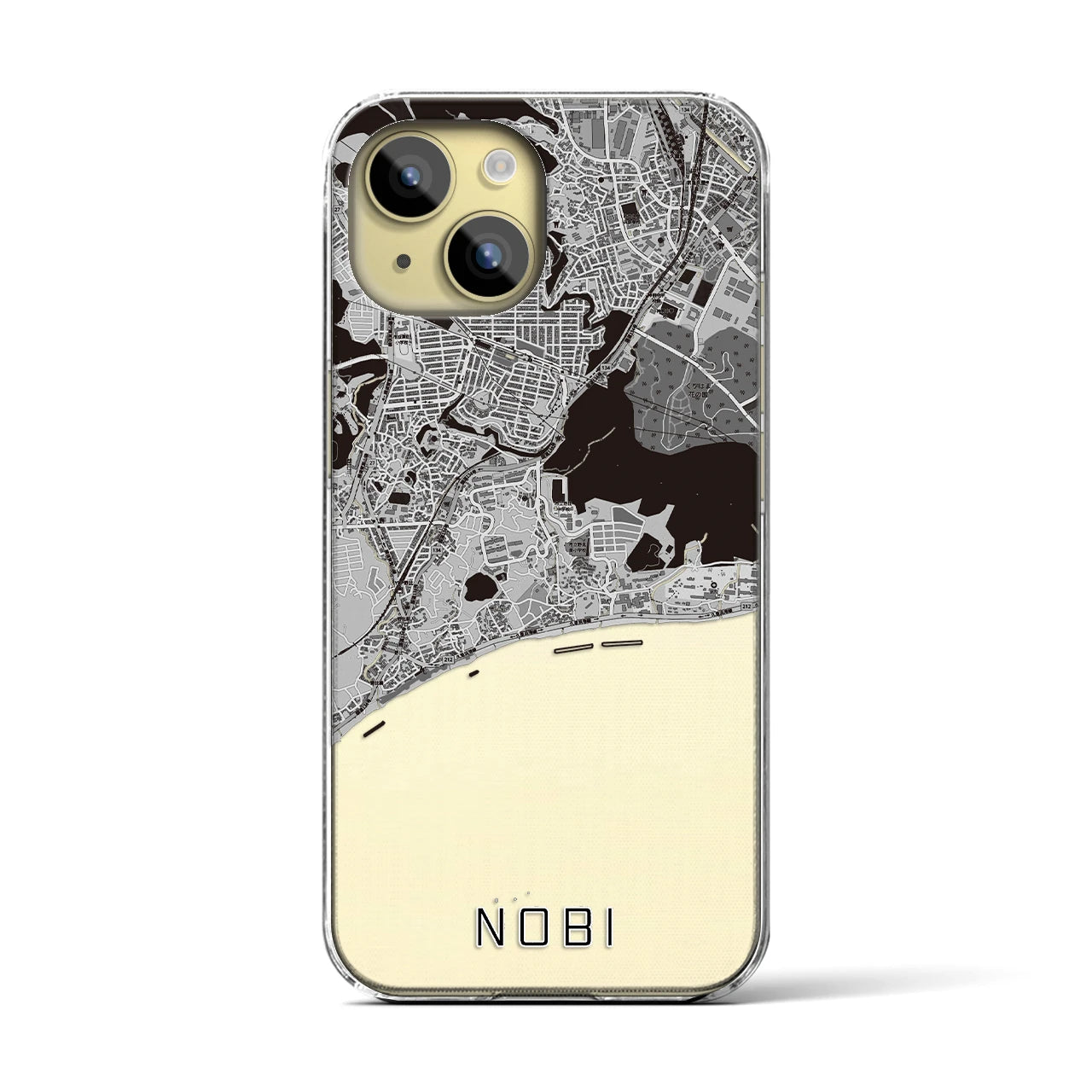 【野比(神奈川県)】地図柄iPhoneケース(クリアタイプ)