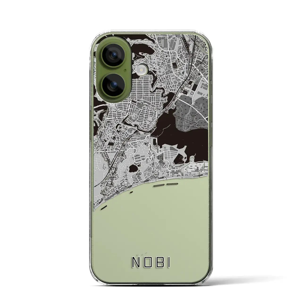 【野比(神奈川県)】地図柄iPhoneケース(クリアタイプ)