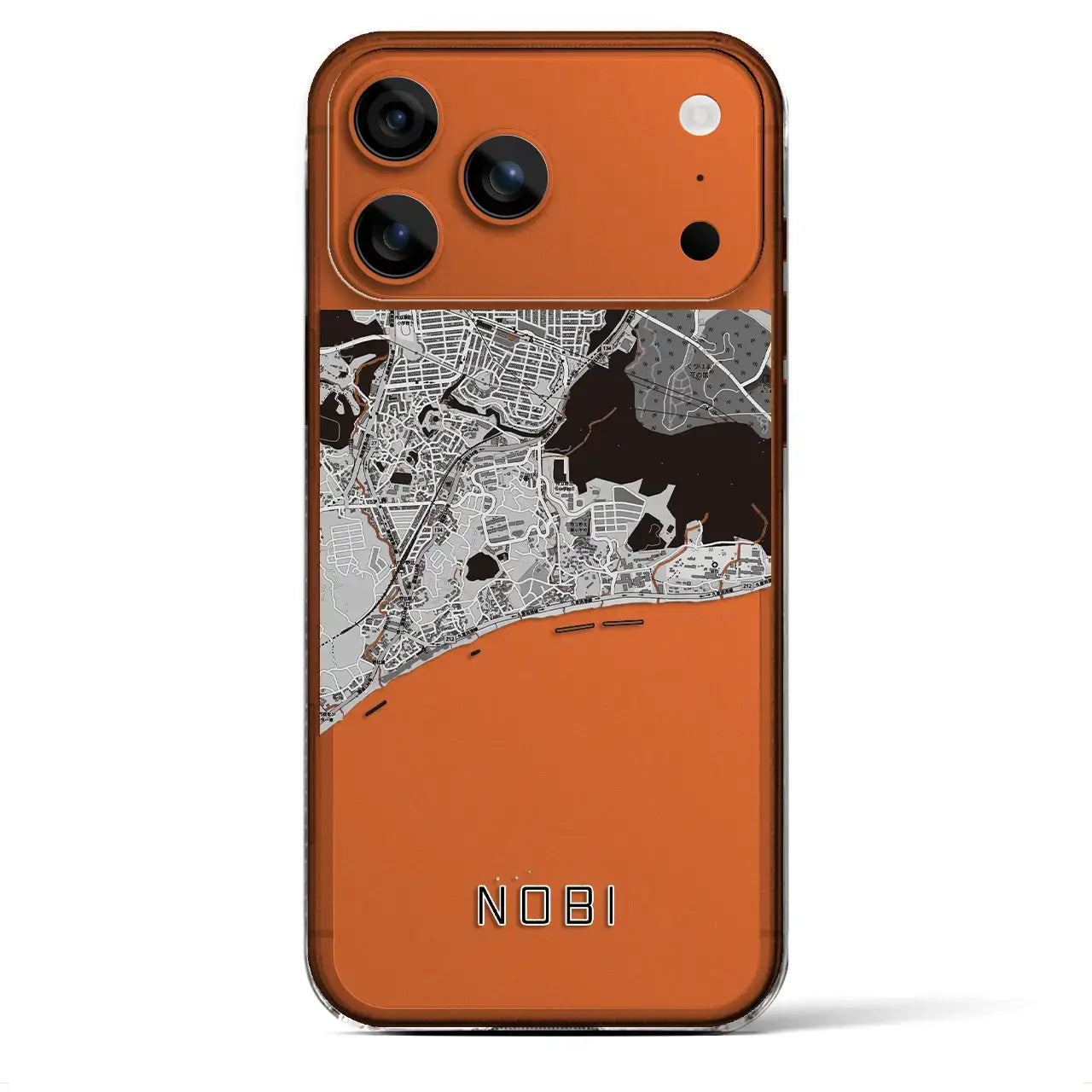 【野比(神奈川県)】地図柄iPhoneケース(クリアタイプ)モノトーン・iPhone 17 Pro Max 用