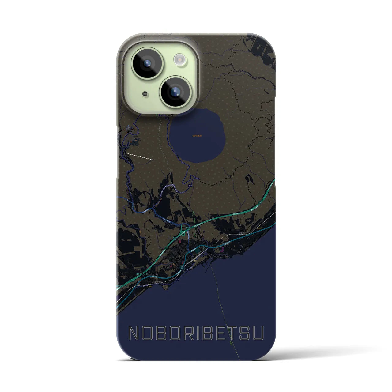 【登別(北海道)】地図柄iPhoneケース(バックカバータイプ)
