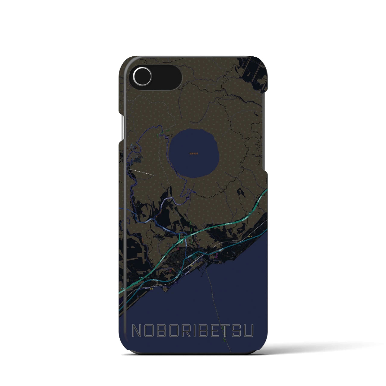 【登別(北海道)】地図柄iPhoneケース(バックカバータイプ)