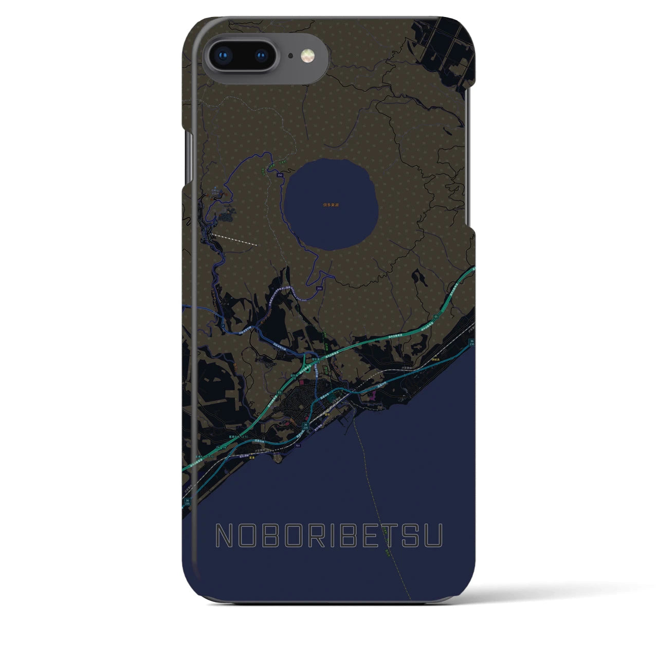 【登別(北海道)】地図柄iPhoneケース(バックカバータイプ)