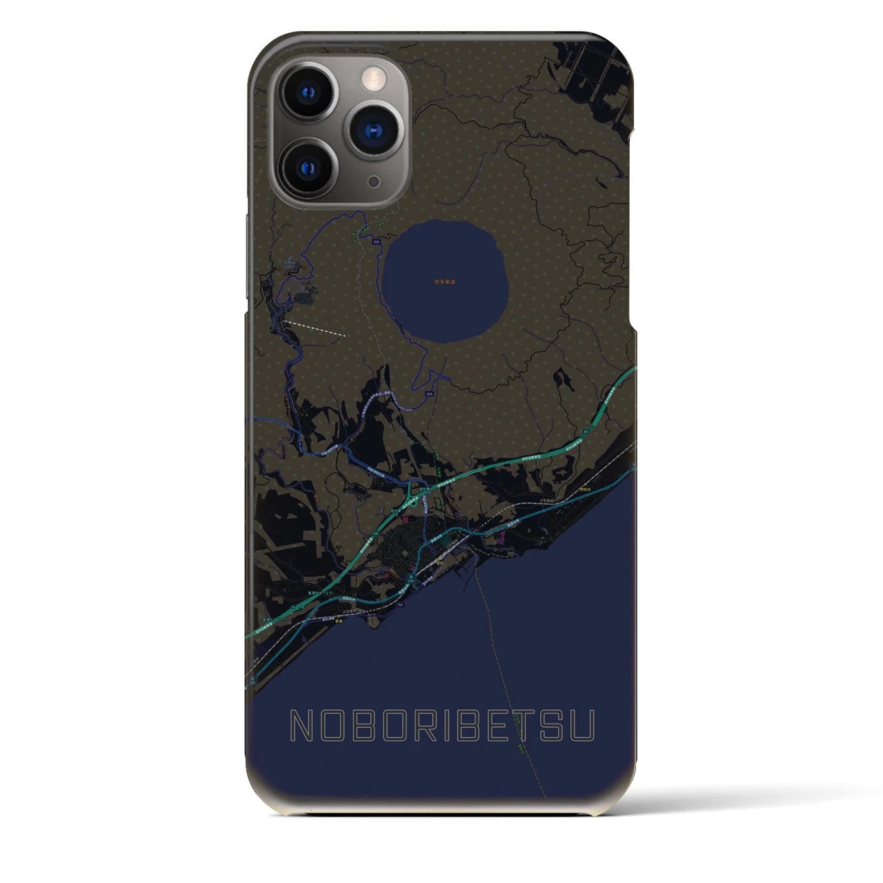 【登別(北海道)】地図柄iPhoneケース(バックカバータイプ)