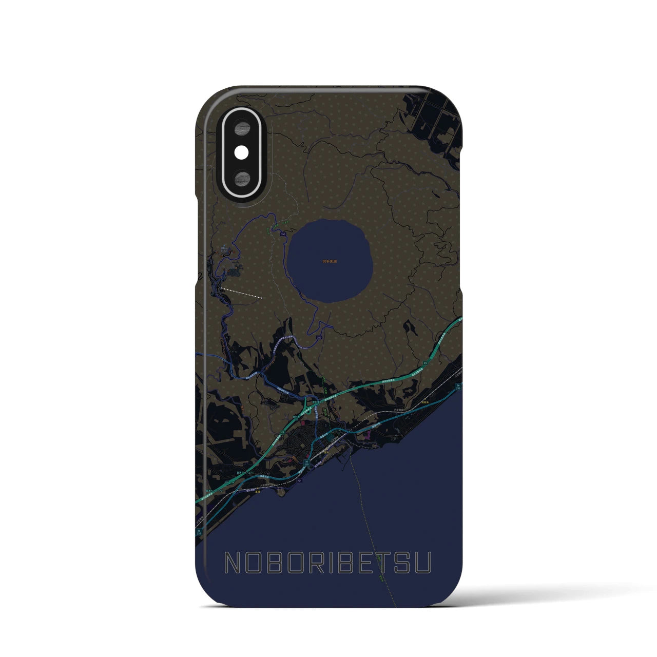 【登別(北海道)】地図柄iPhoneケース(バックカバータイプ)
