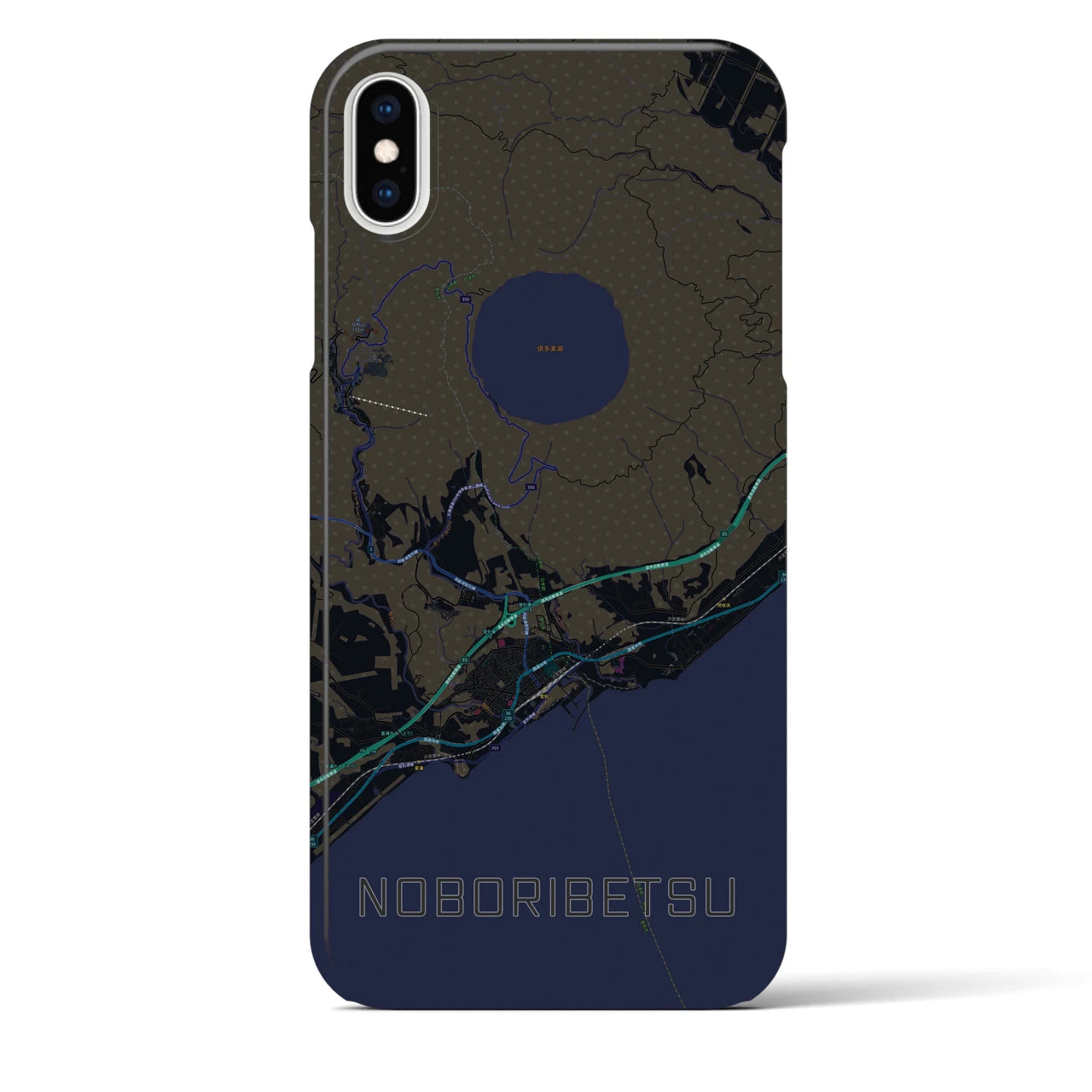 【登別(北海道)】地図柄iPhoneケース(バックカバータイプ)