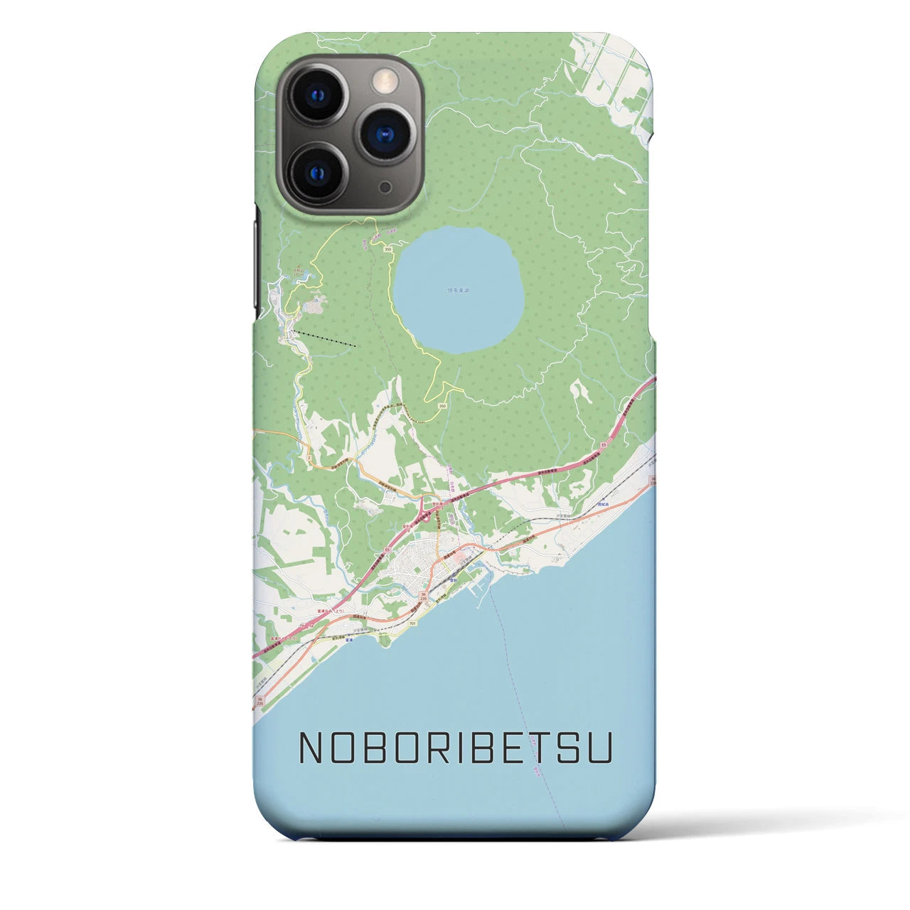 【登別(北海道)】地図柄iPhoneケース(バックカバータイプ)