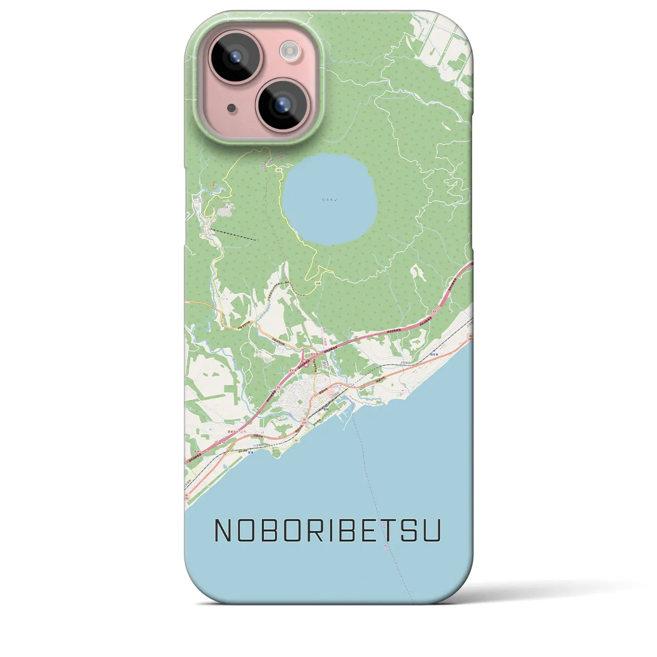 【登別(北海道)】地図柄iPhoneケース(バックカバータイプ)